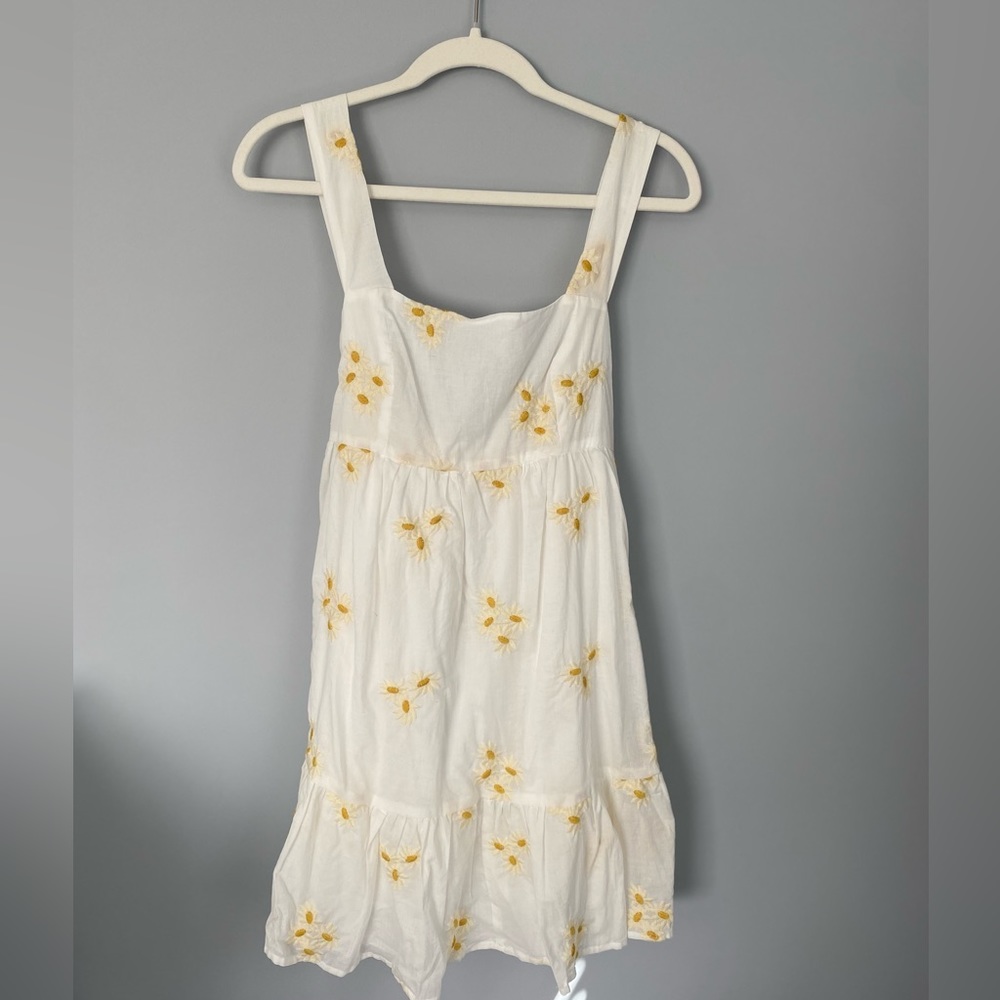 White and Yellow babydoll dress